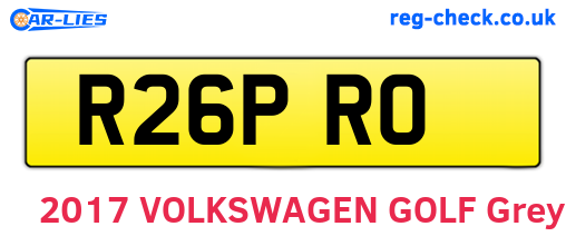 R26PRO are the vehicle registration plates.