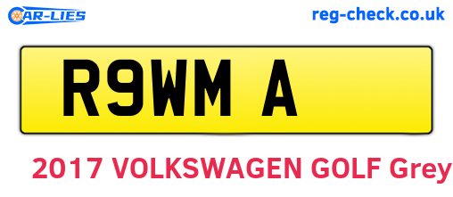R9WMA are the vehicle registration plates.