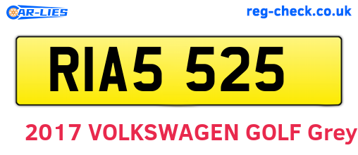 RIA5525 are the vehicle registration plates.