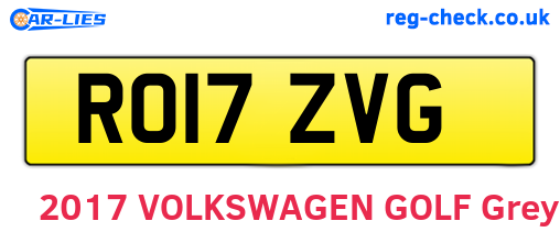 RO17ZVG are the vehicle registration plates.