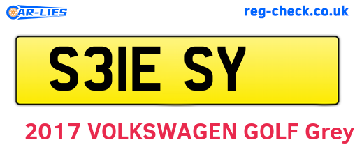 S31ESY are the vehicle registration plates.