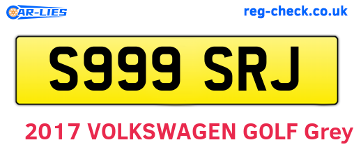 S999SRJ are the vehicle registration plates.