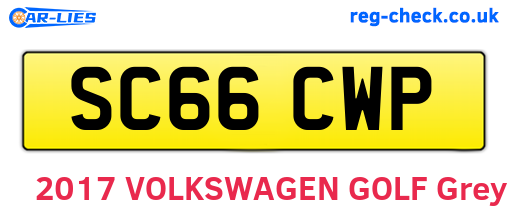 SC66CWP are the vehicle registration plates.