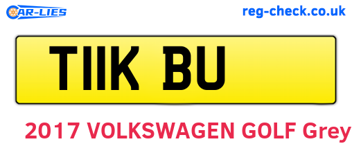 T11KBU are the vehicle registration plates.
