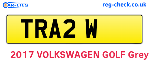 TRA2W are the vehicle registration plates.