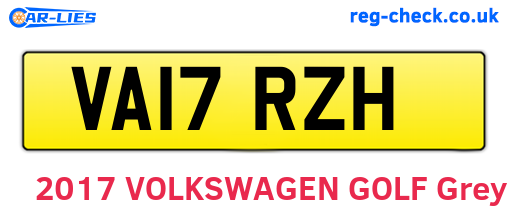 VA17RZH are the vehicle registration plates.