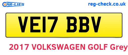 VE17BBV are the vehicle registration plates.