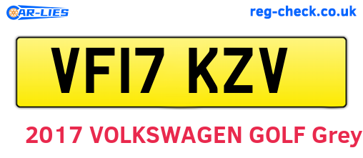 VF17KZV are the vehicle registration plates.
