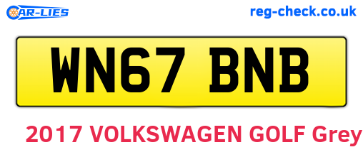 WN67BNB are the vehicle registration plates.