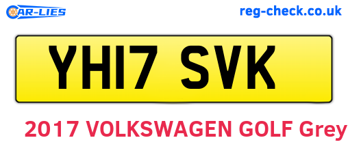 YH17SVK are the vehicle registration plates.