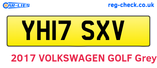 YH17SXV are the vehicle registration plates.