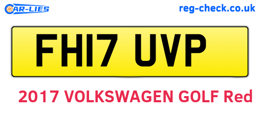 FH17UVP are the vehicle registration plates.