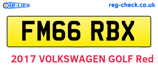 FM66RBX are the vehicle registration plates.