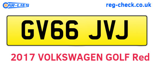 GV66JVJ are the vehicle registration plates.