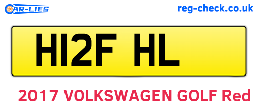 H12FHL are the vehicle registration plates.