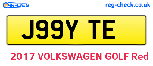 J99YTE are the vehicle registration plates.