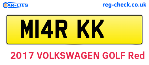 M14RKK are the vehicle registration plates.