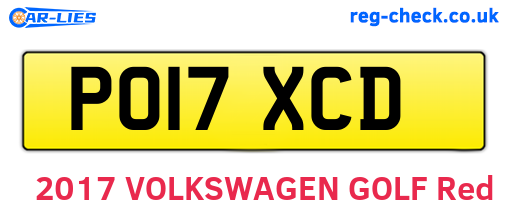PO17XCD are the vehicle registration plates.