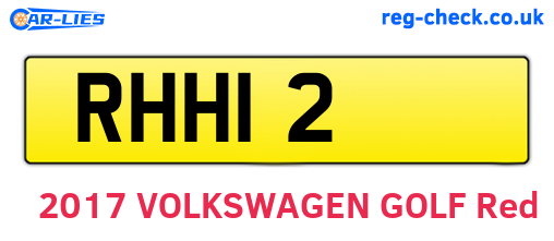RHH12 are the vehicle registration plates.