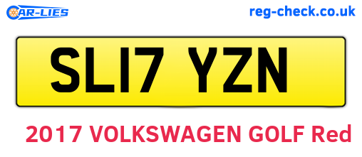 SL17YZN are the vehicle registration plates.