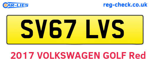 SV67LVS are the vehicle registration plates.