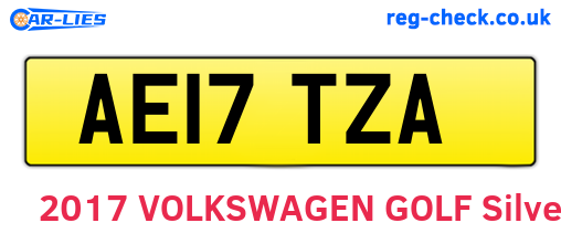AE17TZA are the vehicle registration plates.