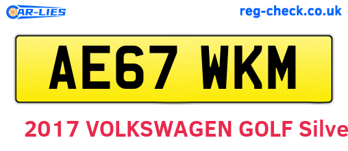 AE67WKM are the vehicle registration plates.