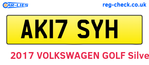 AK17SYH are the vehicle registration plates.