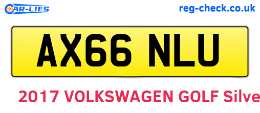 AX66NLU are the vehicle registration plates.