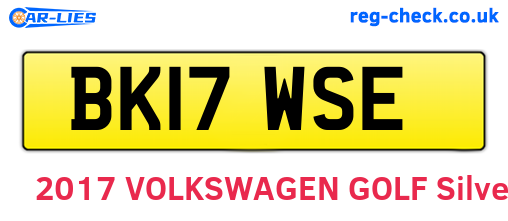 BK17WSE are the vehicle registration plates.