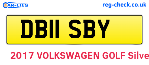 DB11SBY are the vehicle registration plates.