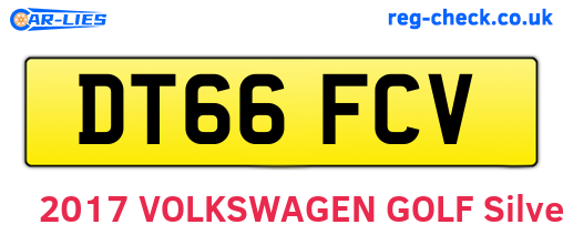 DT66FCV are the vehicle registration plates.