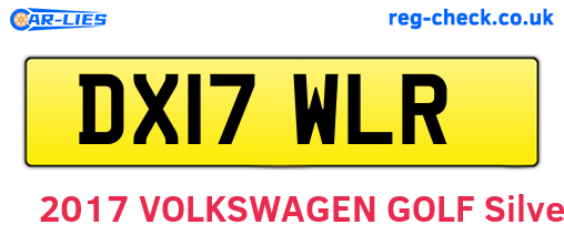 DX17WLR are the vehicle registration plates.