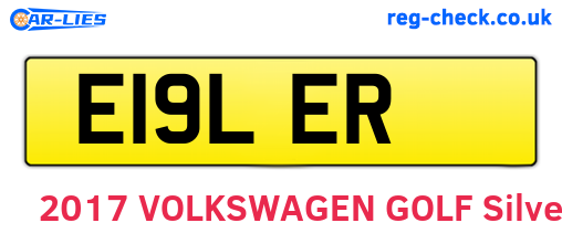 E19LER are the vehicle registration plates.