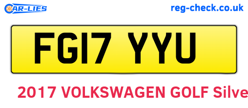 FG17YYU are the vehicle registration plates.
