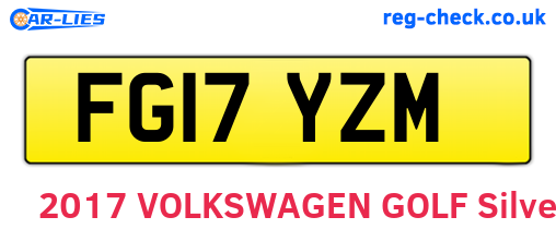 FG17YZM are the vehicle registration plates.