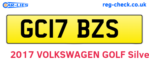 GC17BZS are the vehicle registration plates.