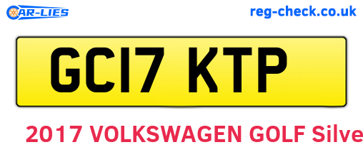 GC17KTP are the vehicle registration plates.