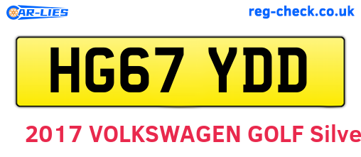 HG67YDD are the vehicle registration plates.