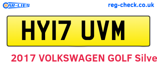 HY17UVM are the vehicle registration plates.
