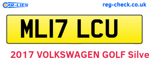 ML17LCU are the vehicle registration plates.