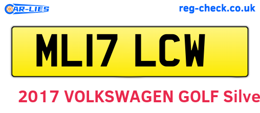 ML17LCW are the vehicle registration plates.