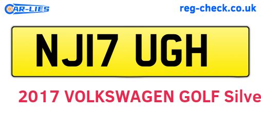 NJ17UGH are the vehicle registration plates.