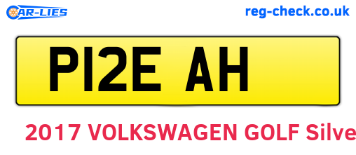 P12EAH are the vehicle registration plates.