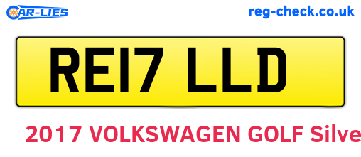 RE17LLD are the vehicle registration plates.