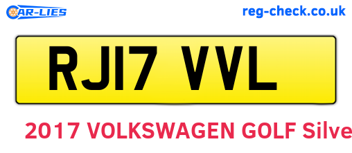 RJ17VVL are the vehicle registration plates.