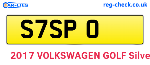 S7SPO are the vehicle registration plates.