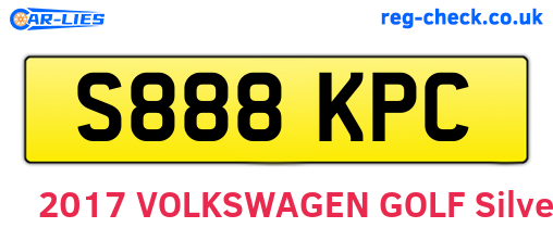 S888KPC are the vehicle registration plates.