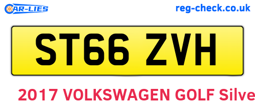 ST66ZVH are the vehicle registration plates.