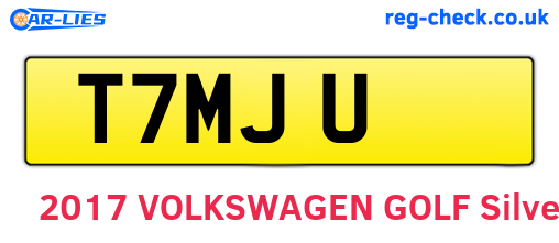 T7MJU are the vehicle registration plates.